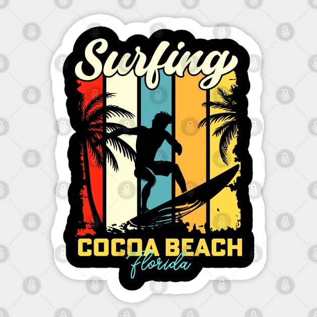 Surfing | Cocoa Beach, Florida Sticker by T-shirt US